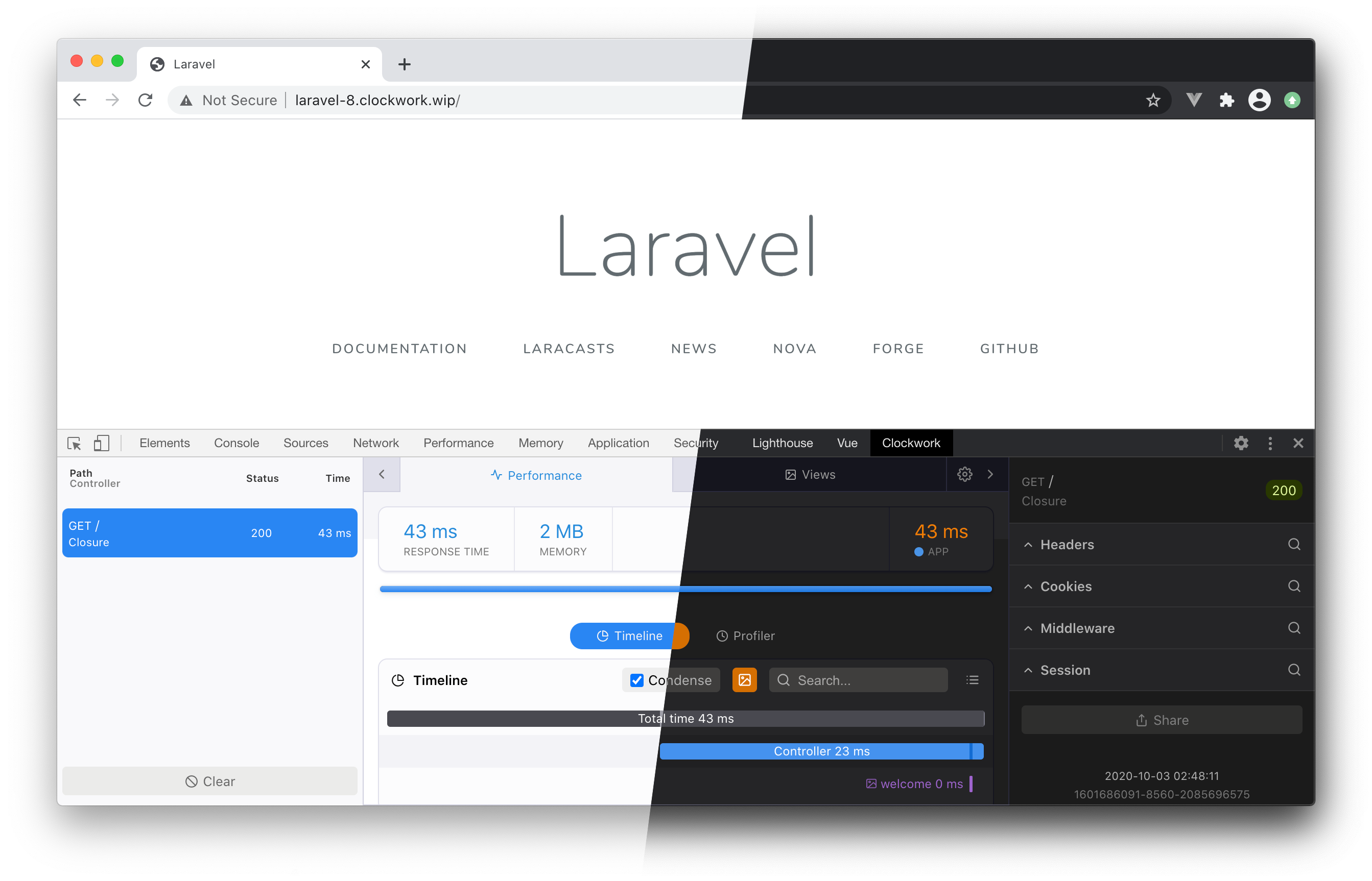 Laravel Clockwork image